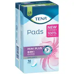 Woolworths Tena Mini Plus Pads Long Length Pk 16 offer