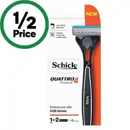 Woolworths Schick Men's Razor Quattro Titanium Kit offer