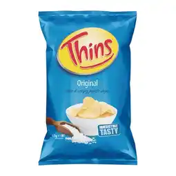 Woolworths Thins Potato Chips offer