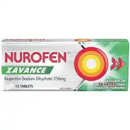 Woolworths Nurofen Zavance Tablets 256mg Pk 12 offer