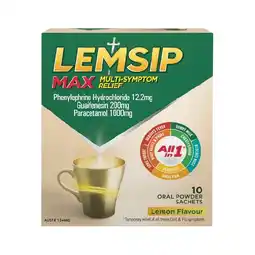 Woolworths Lemsip Max Multi Relief Hot Drink Pk 10 offer