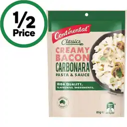 Woolworths Continental Pasta & Sauce Side Dish offer