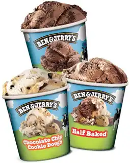 Coles Ben & Jerry's Ice Cream Tub 427mL-458mL offer