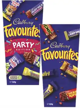 Coles Cadbury Favourites 520g offer