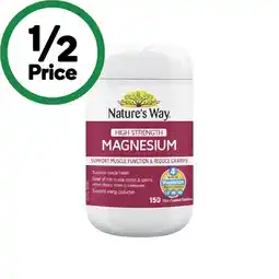Woolworths Nature’s Way High Strength Magnesium Tablets Pk 150 offer