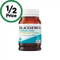 Woolworths Blackmores Omega Mini Double Concentrate Capsules Pk 400 offer
