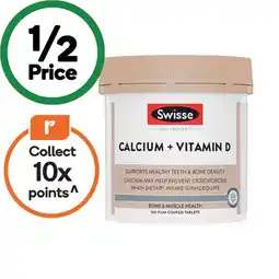 Woolworths Swisse Ultiboost Calcium + Vitamin D Tablets Pk 150 offer