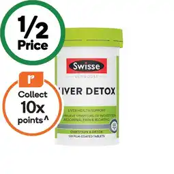 Woolworths Swisse Ultiboost Liver Detox Tablets Pk 120 offer
