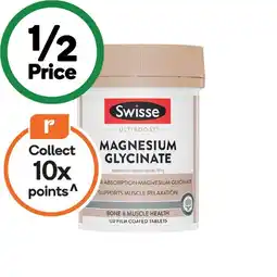 Woolworths Swisse Ultiboost Magnesium Glycinate Tablets Pk 120 offer