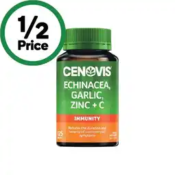 Woolworths Cenovis Echinacea, Garlic, Zinc + C Tablets Pk 125 offer