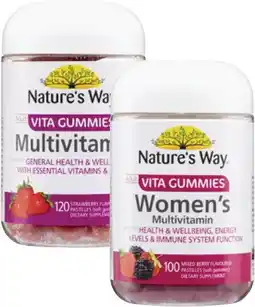 Coles Nature's Way Adult Vita Gummies Women's Multivitamin 100 Pack or Multivitamin 120 Pack offer