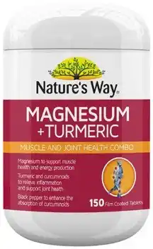 Coles Nature's Way Magnesium + Turmeric Tablets 150 Pack offer