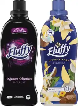 Coles Fluffy Concentrated Fabric Conditioner 900mL-1 Litre offer