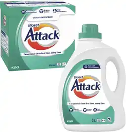 Coles Biozet Attack Regular Laundry Liquid 2 Litre or Powder 2kg offer