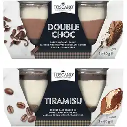 Woolworths Toscano tiramisu or double choc mousse pk 2 offer
