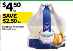 Woolworths Steggles Family Roast Whole Chicken offer