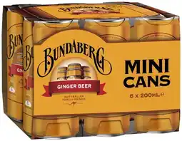 Coles Bundaberg Mini Cans 6x200mL offer