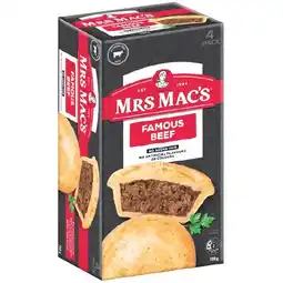 Woolworths Mrs Mac’s Pies or Sausage Rolls Pk 4 offer