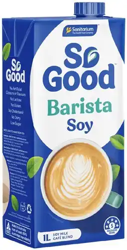 Coles Sanitarium So Good Barista Soy Milk 1 Litre offer