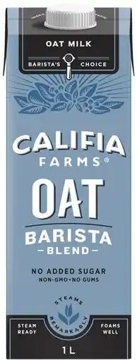 Coles Califia Farms Barista Oat Milk 1 Litre offer