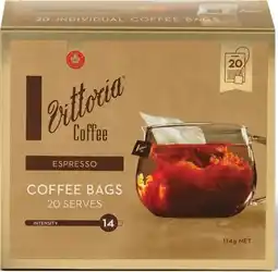 Coles Vittoria Coffee Bags 20 Pack offer