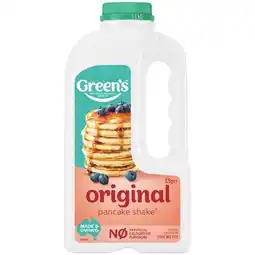 Woolworths Green’s Pancake Shake offer