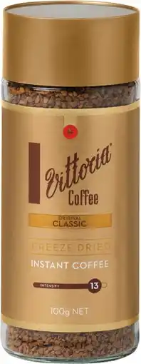 Coles Vittoria Freeze Dried Instant Coffee 100g offer