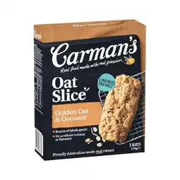 Woolworths Carman’s Oat Slice Pk 5 offer