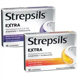 Woolworths Strepsils Extra Sore Throat Fast Numbing Throat Lozenges Pk 16 offer