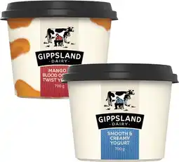 Coles Gippsland Dairy Twist Yogurt 700g offer