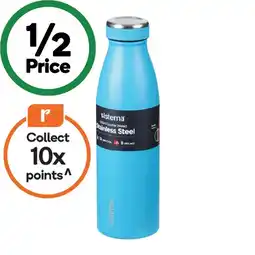 Woolworths Sistema Stainless Steel Bottle 500ml β Assorted offer
