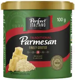 Coles NEW Perfect Italiano Dry Grated Parmesan 100g offer