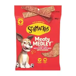 Woolworths Schmackos Strapz Dog Treats 500g offer