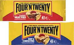 Coles Four'N Twenty Traditional Pies 4 Pack 700g offer