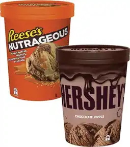 Coles Hershey's or Reese's Ice Cream Tub 1 Litre offer