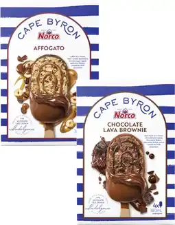 Coles Cape Byron Ice Cream Sticks 4 Pack 378mL offer
