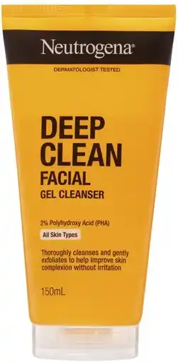 Coles Neutrogena Deep Clean Facial Gel Cleanser 150mL offer