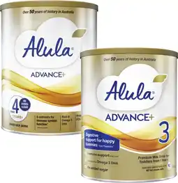 Coles Alula Advance+ Stages 3 or 4 Milk Drink 800g offer