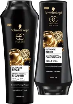 Coles Schwarzkopf Extra Care Shampoo or Conditioner 400mL offer