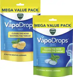 Coles Vicks VapoDrops Lozenges 42 Pack^ offer