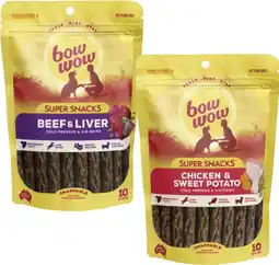 Coles Bow Wow Super Snacks Dog Treats 10 Pack offer