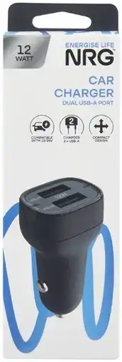 Coles NRG Dual USB A Car Charger 1 Each offer