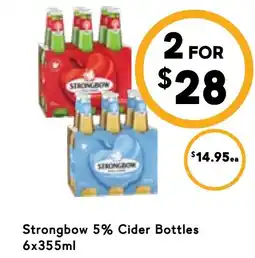 Drakes Strongbow 5% Cider Bottles offer