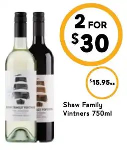 Drakes Shaw family vintners offer
