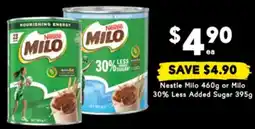 Drakes Nestle milo or milo less added sugar offer