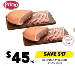 Drakes Australian prosciutto offer