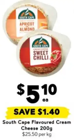 Drakes South cape flavoured cream cheese offer