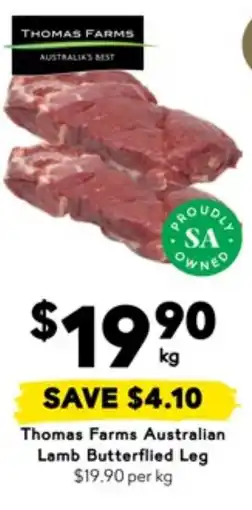 Drakes Thomas farms australian lamb butterflied leg offer