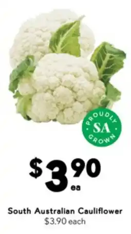 Drakes South australian cauliflower offer