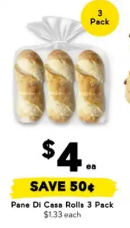 Drakes Pane di casa rolls 3 pack offer